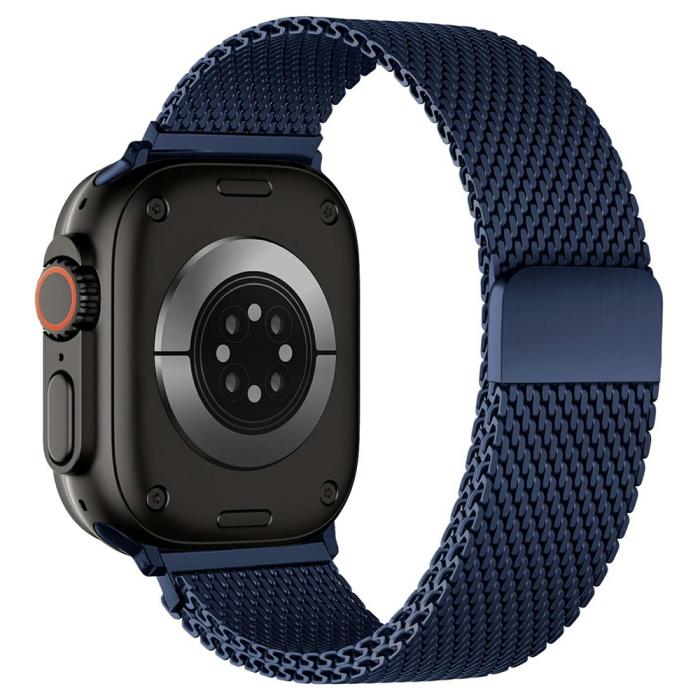 Bild 1, Apple Watch 42/44/45/46/49 mm Armband Milanese Blå