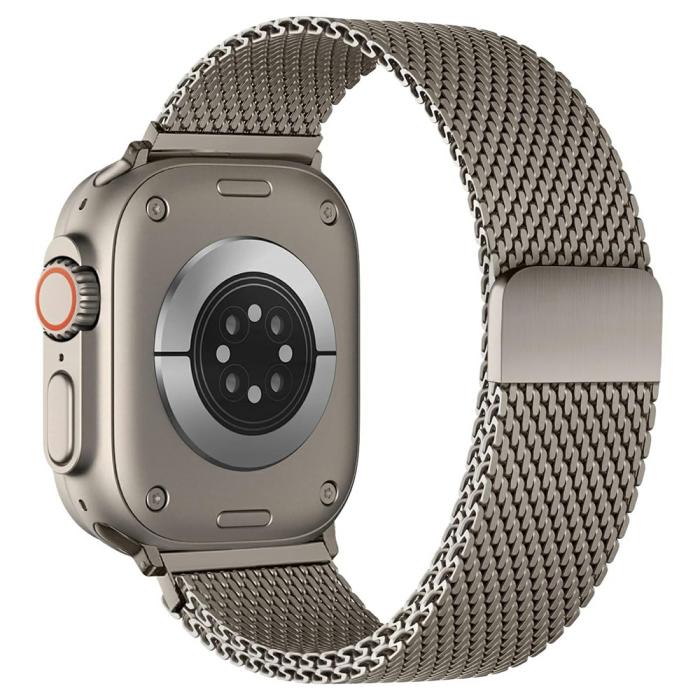 Bild 1, Apple Watch 42/44/45/46/49 mm Armband Milanese Titanium