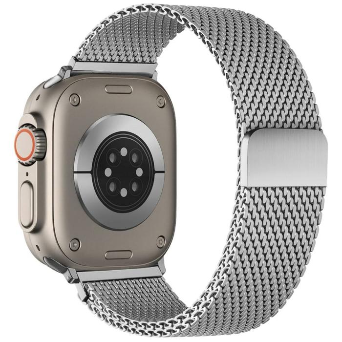 Bild 1, Apple Watch 42/44/45/46/49 mm Armband Milanese Silver