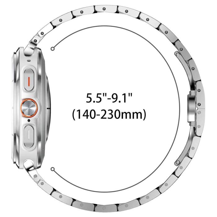 Bild 6, Galaxy Watch 8 46/44/40 mm Armband Metall Silver