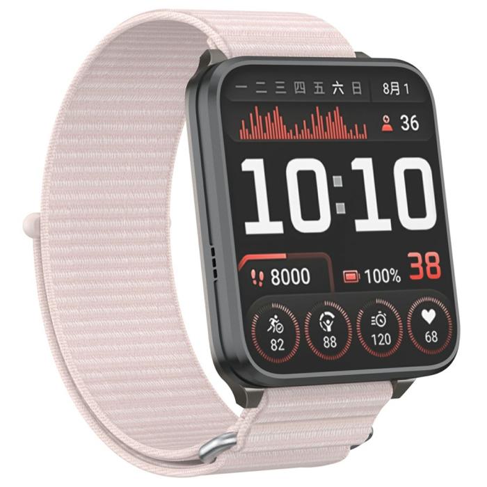 Bild 3, Garmin Venu X1 Armband Nylon Loop Ljus Rosa