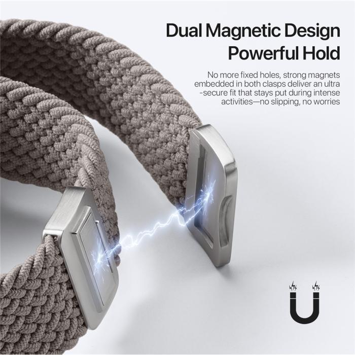 Bild 4, DUX DUCIS Apple Watch 38/40/41/42 mm Armband Flätat Grå