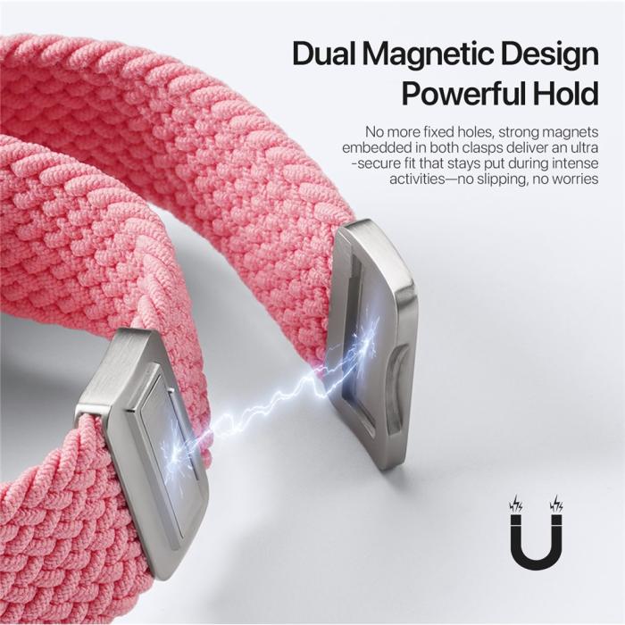 Bild 4, DUX DUCIS Apple Watch 38/40/41/42 mm Armband Flätat Rosa