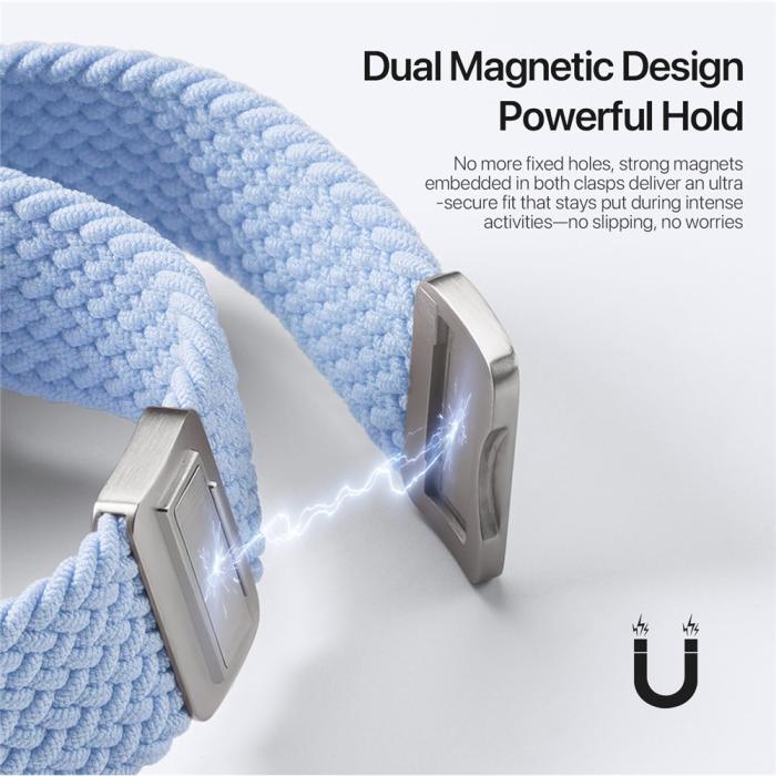 Bild 4, DUX DUCIS Apple Watch 38/40/41/42 mm Armband Flätat Blå
