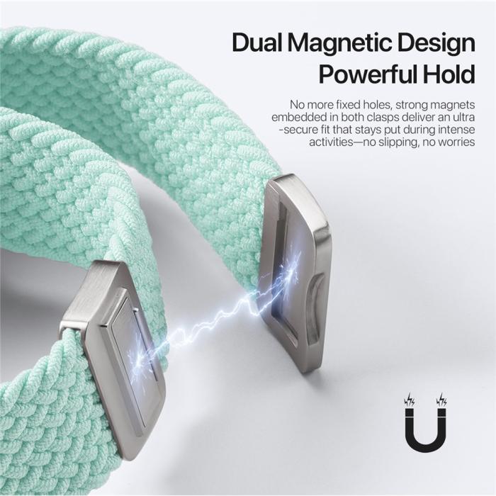 Bild 4, DUX DUCIS Apple Watch 38/40/41/42 mm Armband Flätat Grön