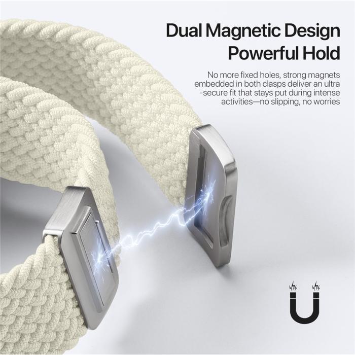 Bild 4, DUX DUCIS Apple Watch 38/40/41/42 mm Armband Flätat Starlight