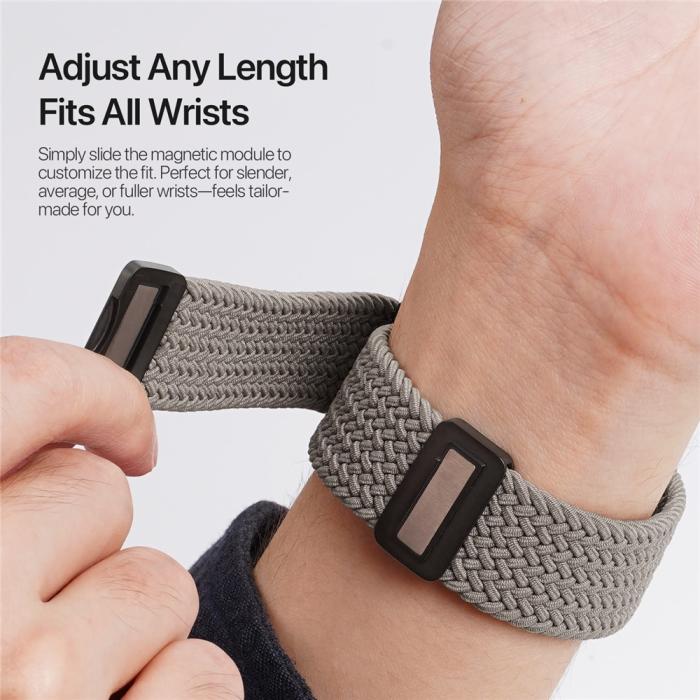 Bild 5, DUX DUCIS Apple Watch 42/44/45/46/49 mm Armband Flätat Grå