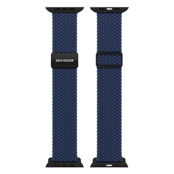 Bild 2, DUX DUCIS Apple Watch 42/44/45/46/49 mm Armband Flätat Mörk Blå