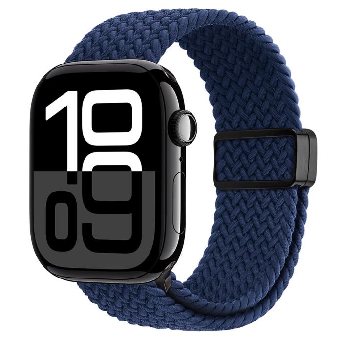 Bild 3, DUX DUCIS Apple Watch 42/44/45/46/49 mm Armband Flätat Mörk Blå