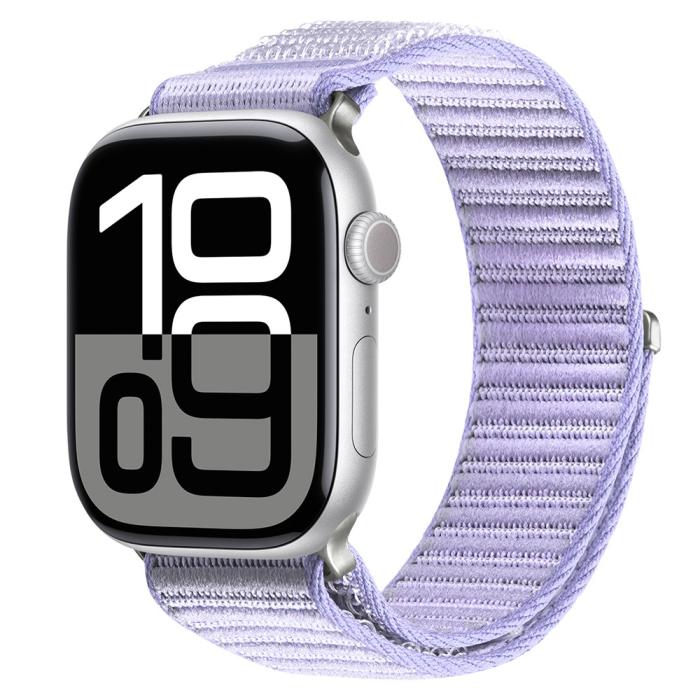 Bild 3, DUX DUCIS Apple Watch 42/44/45/46/49 mm Armband Nylon Loop Lila