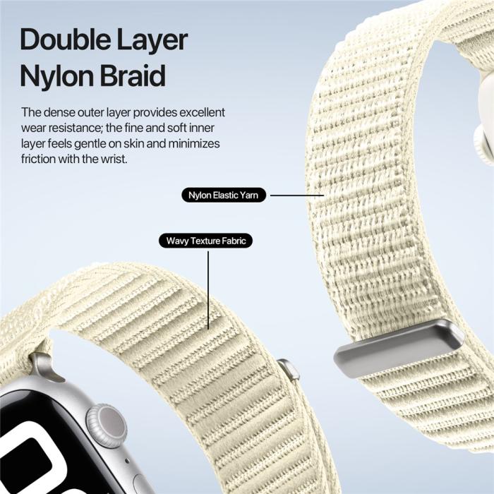 Bild 6, DUX DUCIS Apple Watch 42/44/45/46/49 mm Armband Nylon Loop