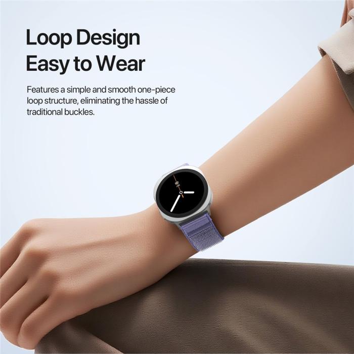 Bild 5, DUX DUCIS Galaxy Watch 8 46/44/40 mm Armband Nylon Loop Lila