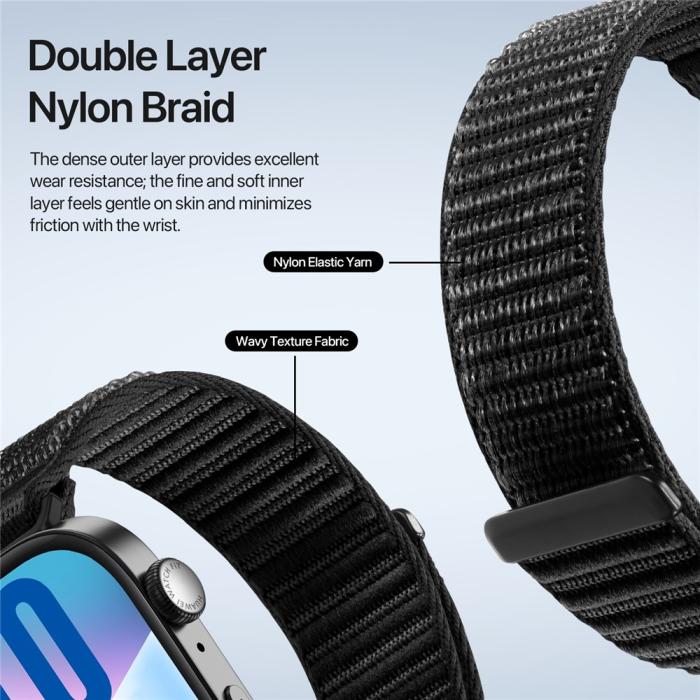Bild 6, DUX DUCIS Huawei Watch Fit 4 Pro/4/3 Armband Nylon Loop Svart