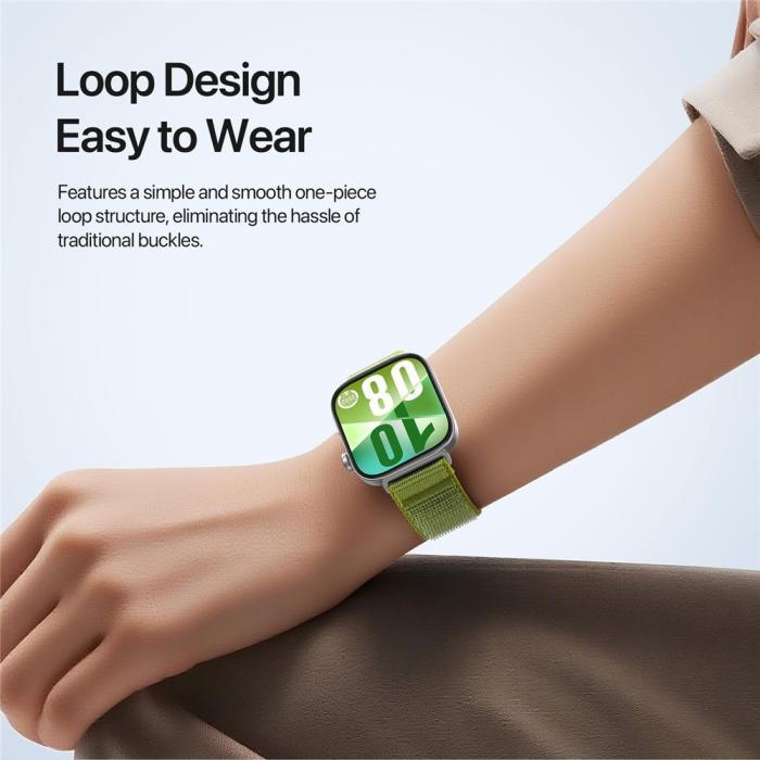 Bild 5, DUX DUCIS Huawei Watch Fit 4 Pro/4/3 Armband Nylon Loop Grön