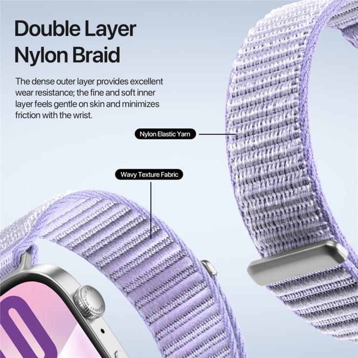 Bild 6, DUX DUCIS Huawei Watch Fit 4 Pro/4/3 Armband Nylon Loop Lila