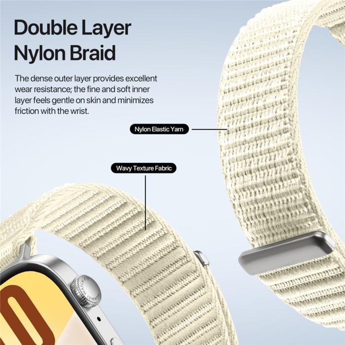 Bild 6, DUX DUCIS Huawei Watch Fit 4 Pro/4/3 Armband Nylon Loop Starlight