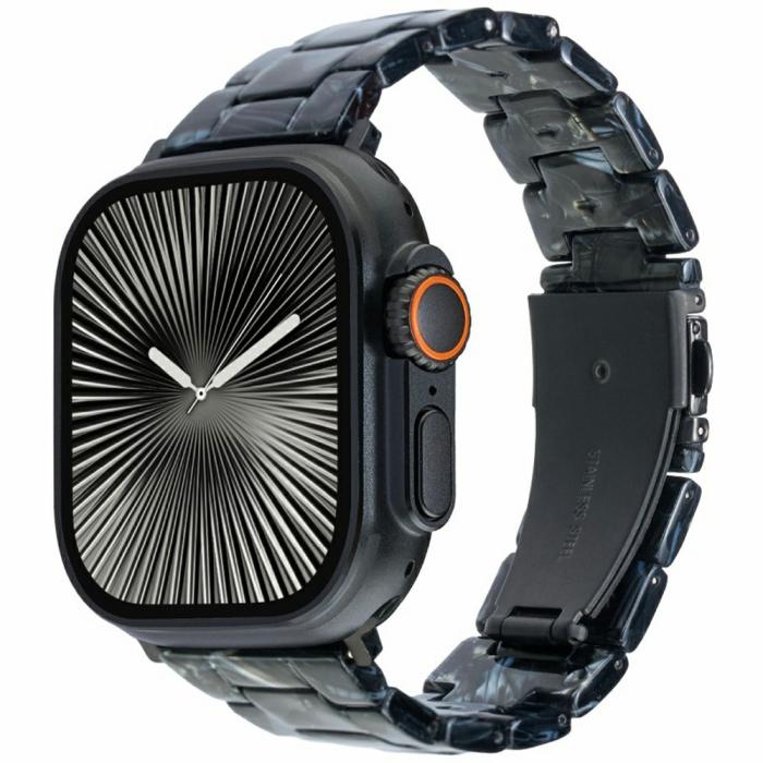 Bild 2, LEMONDA Apple Watch 42/44/45/46/49 mm Armband Resin Svart