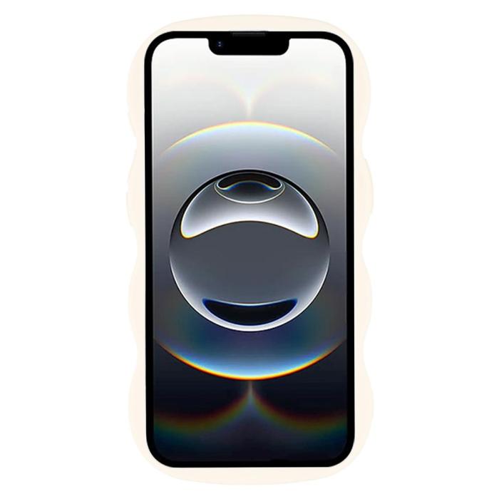 Bild 2, iPhone 16e Mobilskal Wavy Off White