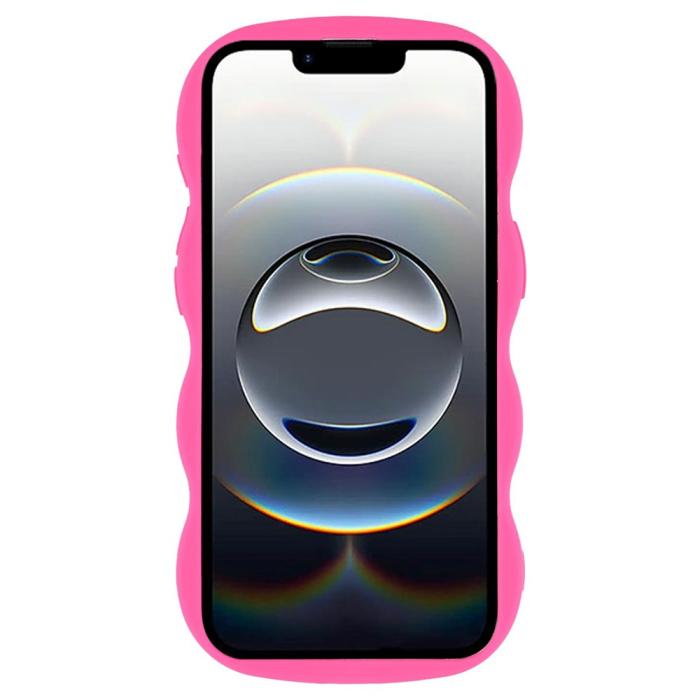 Bild 2, iPhone 16e Mobilskal Wavy Rosa