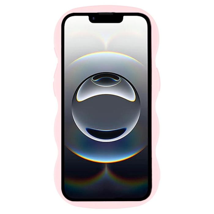 Bild 2, iPhone 16e Mobilskal Wavy Ljus Rosa