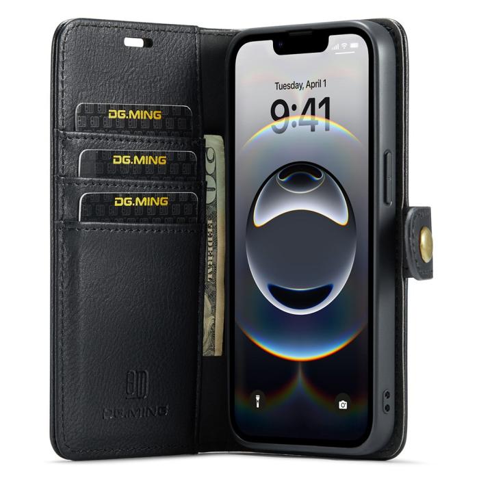 Bild 2, DG.MING iPhone 16e 2in1 Magnet Fodral / Skal Svart