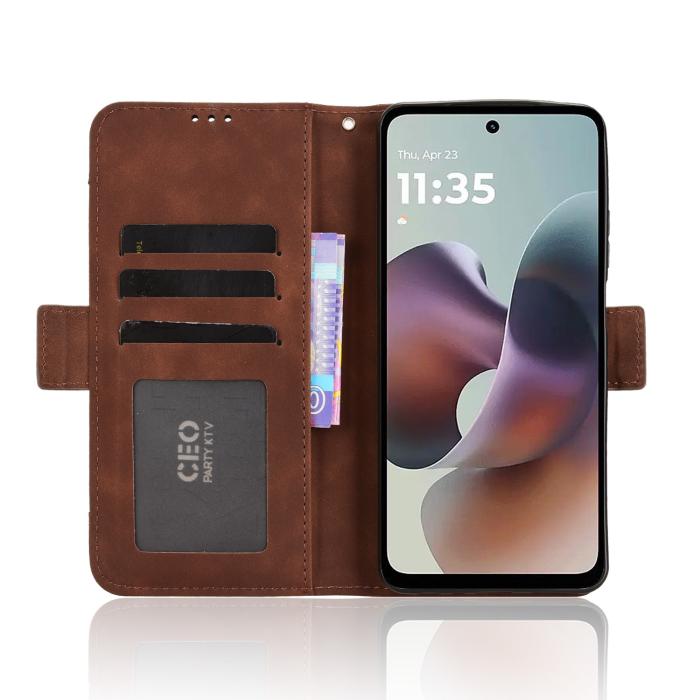Bild 5, Motorola Moto G56 5G Fodral Med Avtagbart Kortfack Brun