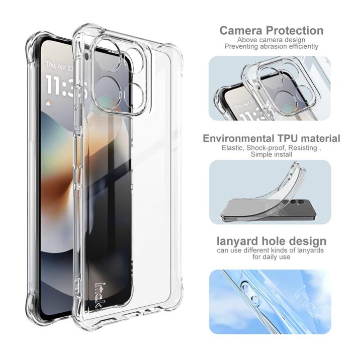 Bild 2, IMAK Motorola Moto G56 5G Skal Airbag Shockproof Transparent