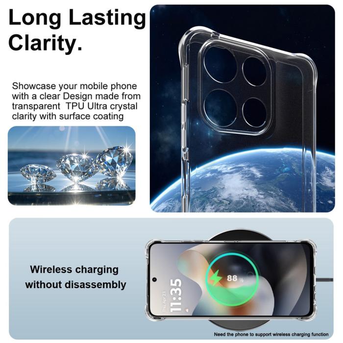 Bild 3, IMAK Motorola Moto G56 5G Skal Airbag Shockproof Transparent