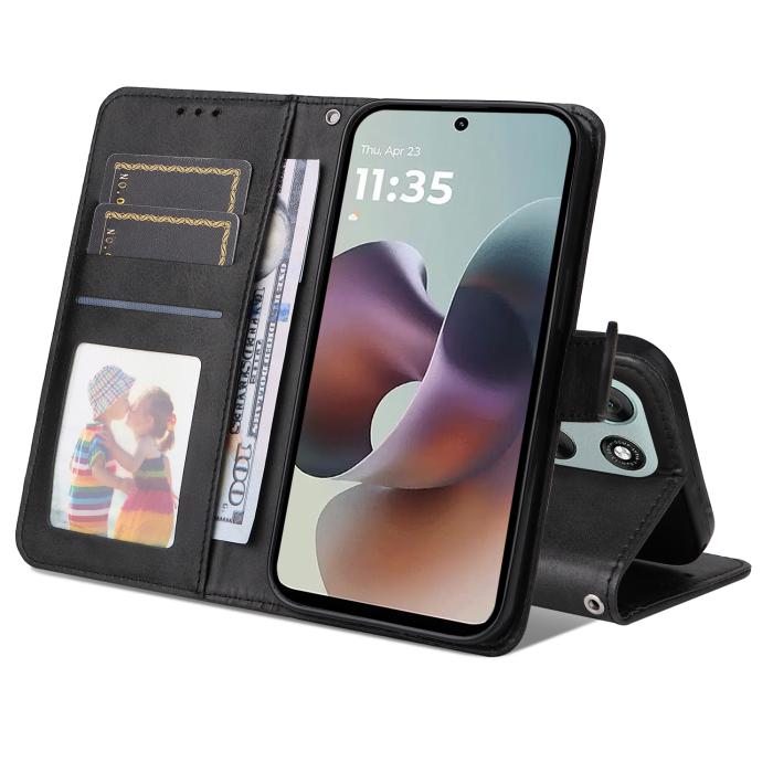 Bild 2, Motorola Moto G56 5G Fodral Läder Svart