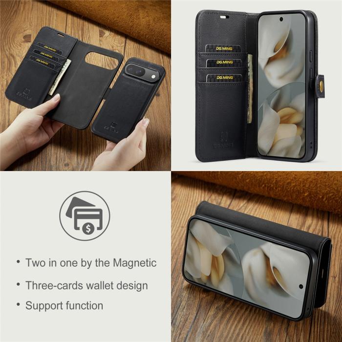 Bild 6, DG.MING Google Pixel 10/10 Pro 2in1 Magnet Fodral / Skal Svart