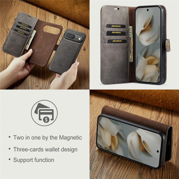 Bild 6, DG.MING Google Pixel 10/10 Pro 2in1 Magnet Fodral / Skal Grå