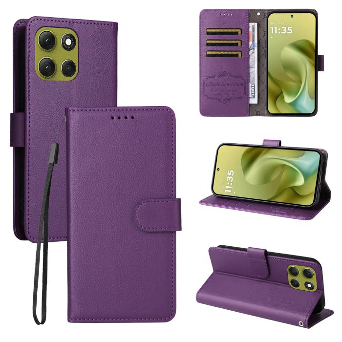 Bild 4, Motorola Moto G86 Power / G86 5G Fodral Läder Lila