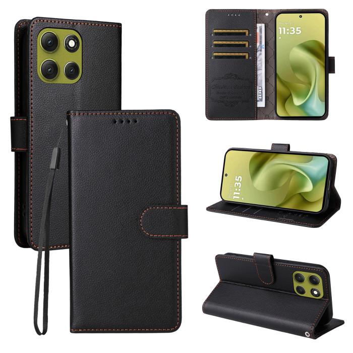 Bild 4, Motorola Moto G86 Power / G86 5G Fodral Läder Svart