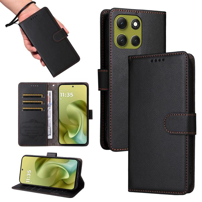 Bild 5, Motorola Moto G86 Power / G86 5G Fodral Läder Svart