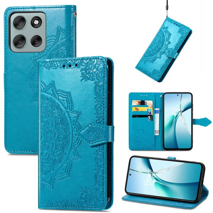 Bild 1, Motorola Moto G56 5G Fodral Mandala Läder Blå