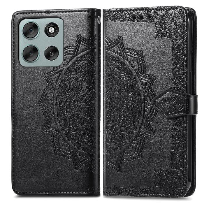 Bild 2, Motorola Moto G56 5G Fodral Mandala Läder Svart