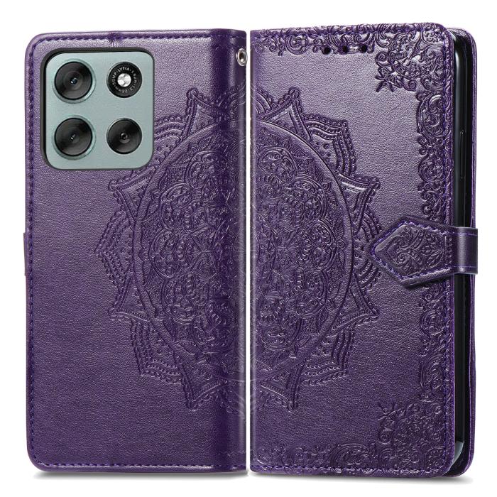 Bild 3, Motorola Moto G56 5G Fodral Mandala Läder Lila