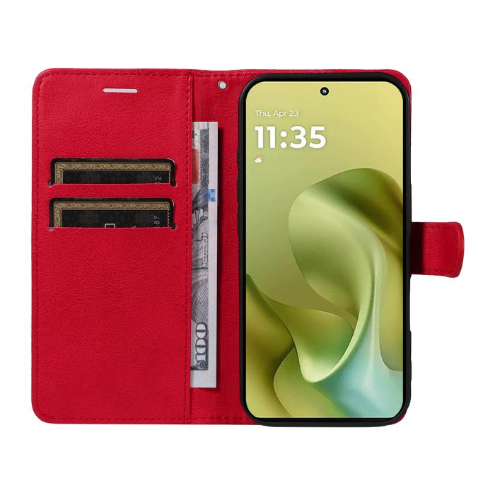 Bild 2, Motorola Moto G86 Power / G86 5G Fodral Läder Röd