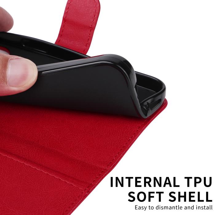 Bild 4, Motorola Moto G86 Power / G86 5G Fodral Läder Röd