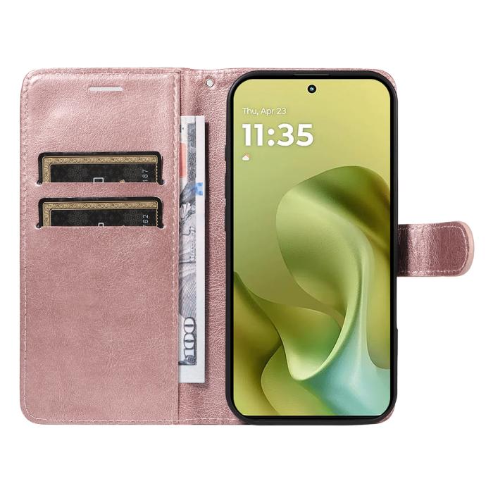 Bild 2, Motorola Moto G86 Power / G86 5G Fodral Läder Roséguld