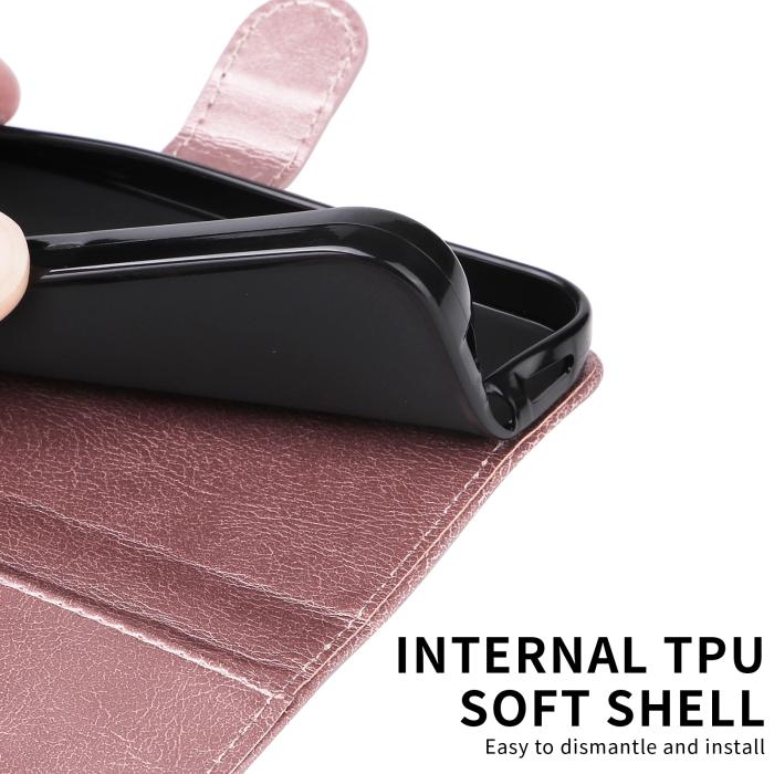 Bild 4, Motorola Moto G86 Power / G86 5G Fodral Läder Roséguld