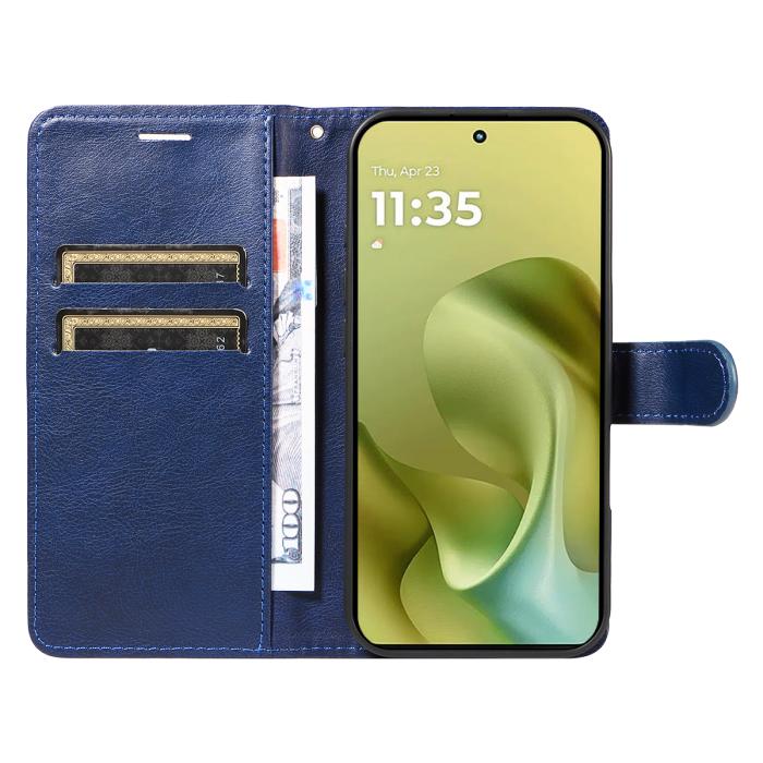 Bild 2, Motorola Moto G86 Power / G86 5G Fodral Läder Blå