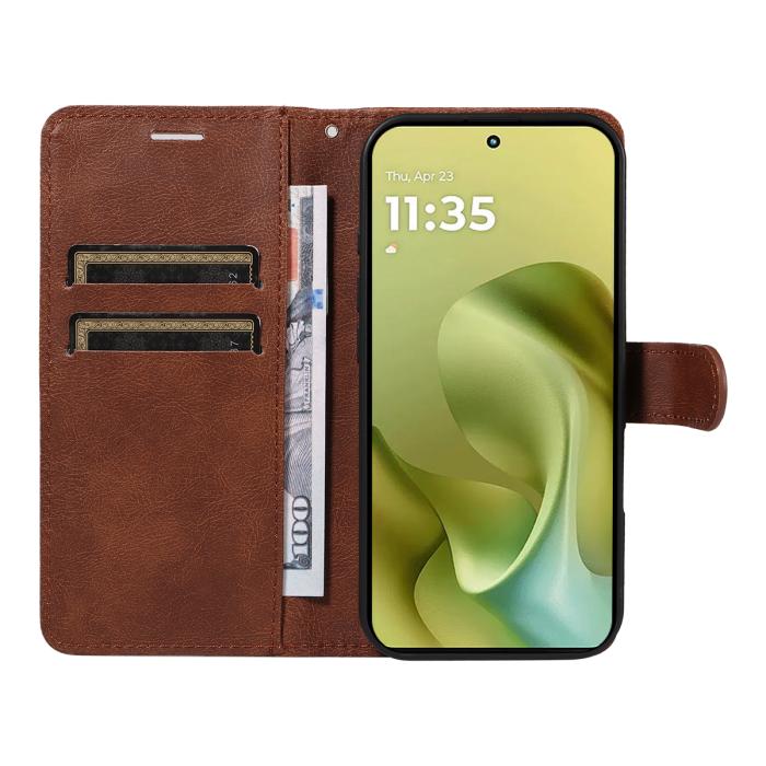 Bild 2, Motorola Moto G86 Power / G86 5G Fodral Läder Brun