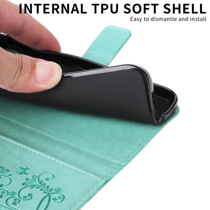 Bild 3, Motorola Moto G86 Power/G86 5G Fodral Fjäril Tryck Grön