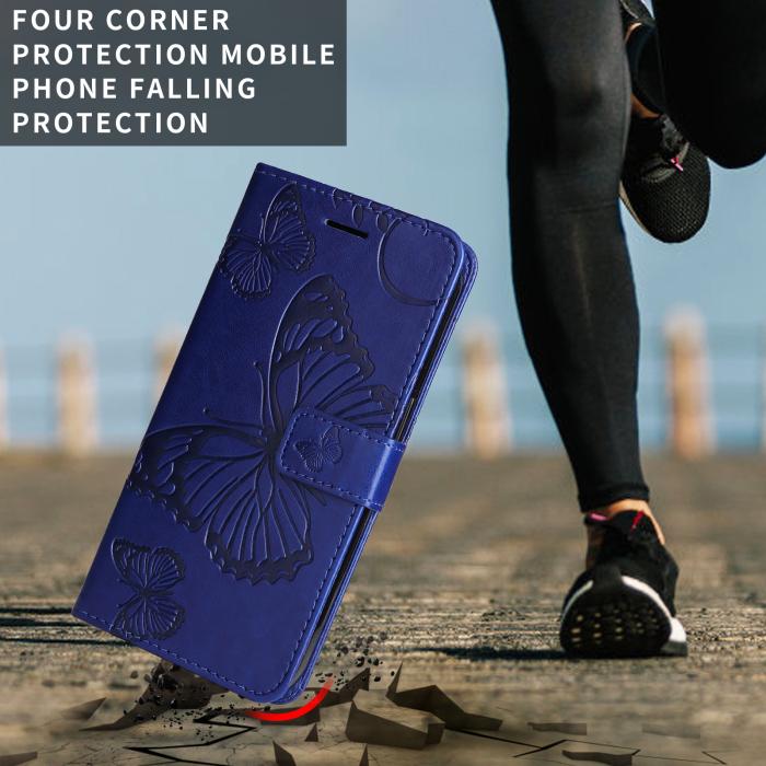 Bild 5, Motorola Moto G86 Power/G86 5G Fodral Fjäril Tryck Blå