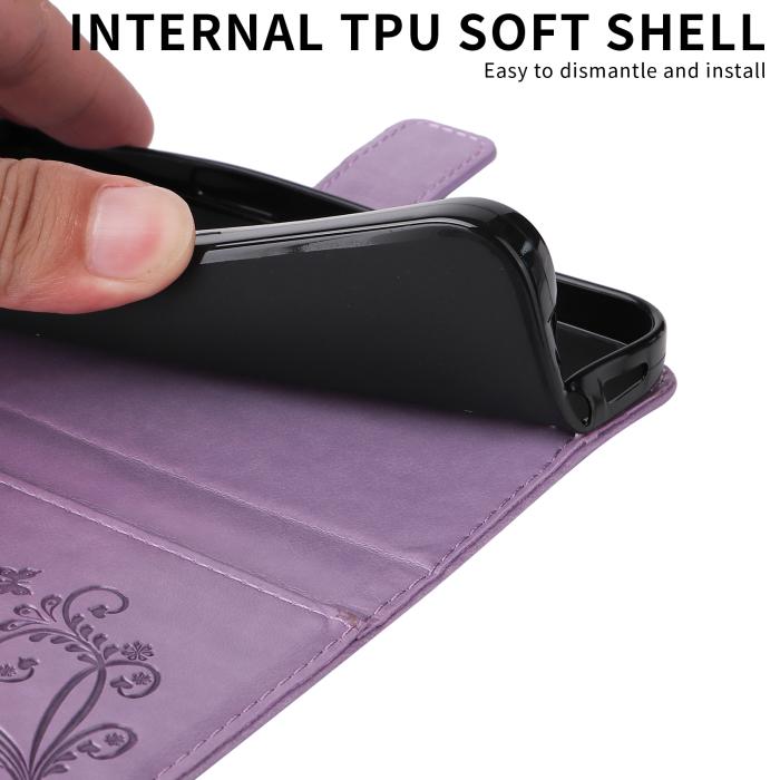 Bild 5, Motorola Moto G86 Power/G86 5G Fodral Fjäril Tryck Lila