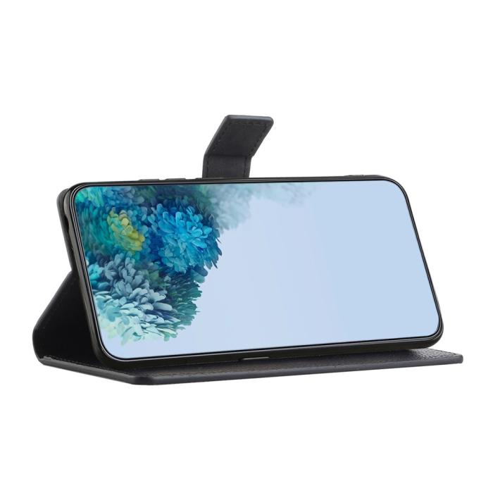 Bild 3, Motorola Moto G86 Power/G86 5G Fodral Litchi Läder Svart