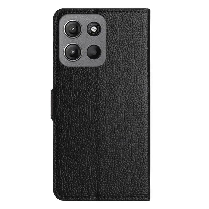 Bild 6, Motorola Moto G86 Power/G86 5G Fodral Litchi Läder Svart