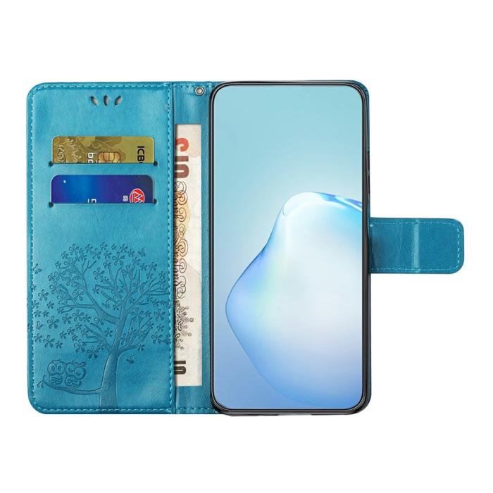 Bild 2, Motorola Moto G86 Power/G86 5G Fodral Träd Tryck Blå