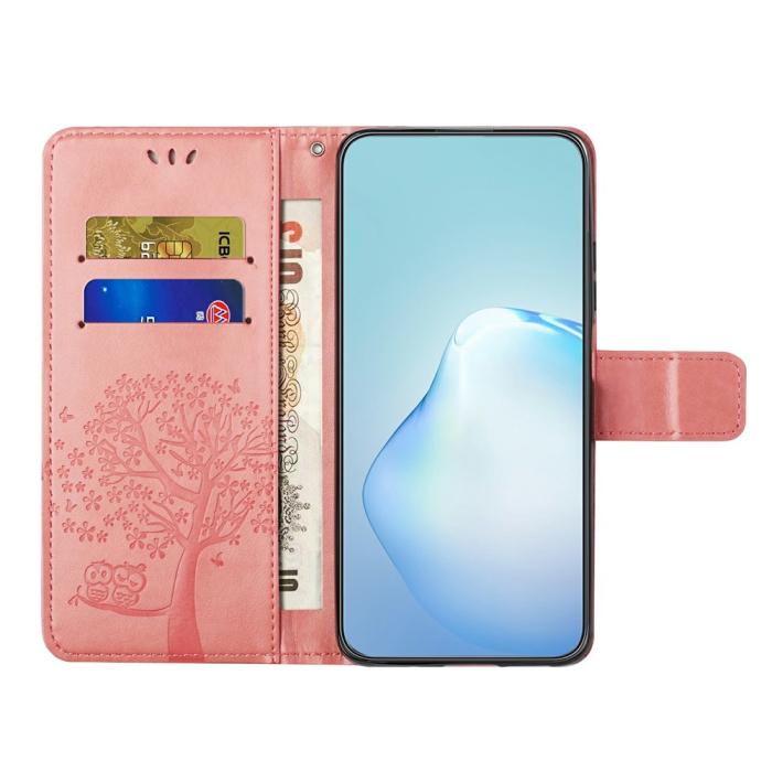 Bild 2, Motorola Moto G86 Power/G86 5G Fodral Träd Tryck Rosa